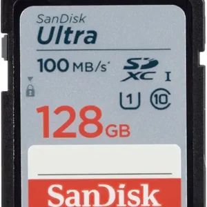 SanDisk 128GB Ultra SDXC UHS-I Memory Card – 100MB/s, C10, U1, Full HD, SD Card – SDSDUNR-128G-GN6IN