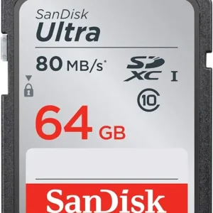 SanDisk Ultra 64GB Class 10 SDXC UHS-I Memory Card up to 80MB/s (SDSDUNC-064G-GN6IN)