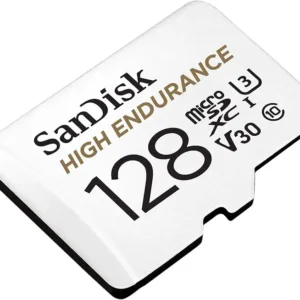 SanDisk 128GB High Endurance Video MicroSDXC Card with Adapter for Dash Cam and Home Monitoring systems – C10, U3, V30, 4K UHD, Micro SD Card – SDSQQNR-128G-GN6IA